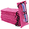 12Pcs Velvet Glasses Storage Drawstring Bag, Cotton Lining, Rectangle, Camellia, 18x9x0.3cm