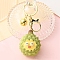 Resin Keychain, Vegetable and Fruit Theme, Durian, Pendant: 56x34mm