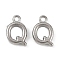 304 Stainless Steel Charms, Polished, Stainless Steel Color, Letter Q, 10x6.5x2mm, Hole: 1.2mm