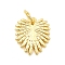 Brass Charms, Leaf, Long-Lasting Plated, Rack Plating, with Jump Ring, Real 18K Gold Plated, 12x11x1mm, Hole: 3.2mm