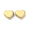 Ion Plating(IP) 304 Stainless Steel Beads, Heart, Real 18K Gold Plated, 6x7x3mm, Hole: 1.4mm