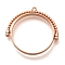 Alloy Open Back Bezel Pendants, For DIY UV Resin, Epoxy Resin, Cadmium Free & Nickel Free & Lead Free, Flat Round, Rose Gold, 32x32.5x3.5mm, Hole: 1.4mm