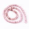 Natural Shell Beads Strands, Dyed, Disc, Pink, 4.9~6x0.4~6mm, Hole: 1.4mm, about 15.2 inch