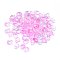 Glass Charms, Oval, Pearl Pink, 8x6x4mm, Hole: 1mm