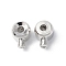 Brass Crimp Beads, Column, Platinum, 4x3x2.5mm, Hole: 1mm