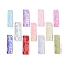 Baking Paint Glass Pendants, Rectangle, Mixed Color, 30x9x5.5mm, Hole: 1mm