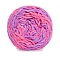 Polyester Yarn, for Sweater Hat Socks Baby Blankets, Segment Dyed, Hot Pink, 6mm