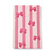 Rectangle Matte Film Package Bags, Bubble Mailer, Bowknot Print Padded Envelopes, Pink, 24x15x0.48cm