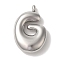 Non-Tarnish Ion Plating(IP) 304 Stainless Steel Pendants, Balloon Letter Charm, Stainless Steel Color, Letter G, 25.5x16.5x6mm, Hole: 2mm