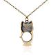 Hibou d'alliage collier pendentif montre de poche à quartz WACH-N006-04-2
