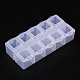 Cuboid Plastic Bead Containers CON-N007-01-3