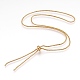 Adjustable 304 Stainless Steel Lariat Necklaces NJEW-G313-02G-1