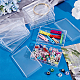 Contenitori di perline di plastica con coperchio&nbsp;CON-WH0086-202-2
