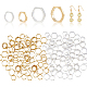 SUPERFINDINGS 80Pcs 4 Style Brass Bead Frames Hexagon Frame Connectors Double Hole Geometric Bead Frames Hollow Metal Bead Frame for Necklace Bracelet Making KK-FH0005-32-1