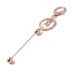 Porte-clés perlé barre en alliage pour la fabrication de bijoux bricolage artisanat KEYC-A011-01RG-2