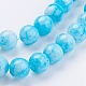 Spray Painted Glass Bead Strands GLAA-R139-8mm-M-3