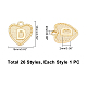 UNICRAFTALE 26pcs Alloy Alphabet Metal Charms Golden Heart with Alphabet Pendants Letter A~Z Charms 2mm Hole Pendant for DIY Necklace Bracelets Jewelry Making PALLOY-UN0001-13G-NR-6