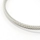 Mens alliage de zinc strass cristal boutons de manchette bracelets de fabrication de cordes pour les boutons-pression MAK-O004-02-NR-2
