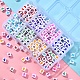 304pcs 8 couleurs perles acryliques opaques blanches MACR-YW0001-92-5