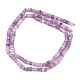 Natürliche Lepidolith / lila Glimmer Steinperlen Stränge&nbsp;G-G345-C18-2x4mm-3