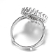 Eco-Friendly Brass Micro Pave Cubic Zirconia Adjustable Rings RJEW-F071-Q-RS-3
