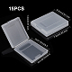 Boîtes en plastique rectangle CON-WH0087-20-2