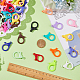 SUNNYCLUE 128Pcs 16 Colors Plastic Lobster Claw Clasps KY-SC0001-74-3