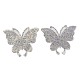 Parches de rhinestone de vidrio de mariposa nbeads DIY-NB0005-13-1