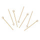 BENECREAT 100PCS 18K Real Gold Plated Eye Pins 21 Gauge Open Eye pins for DIY Jewelry Making Findings - 45mm (1.8