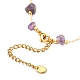 Bracelets de cheville en perles de pierres précieuses mélangées naturelles AJEW-AN00454-7