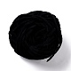 柔らかいかぎ針編みの糸  スカーフ用の太い編み糸  バッグ  クッション作り  ブラック  7~8mm  65.62ヤード（60m）/ロール OCOR-G009-03E-1