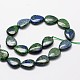 Natural Chrysocolla and Lapis Lazuli Drop Beads Strands G-M266-10-2