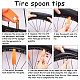 SUPERFINDINGS 6Pcs Plastic Bike Tire Lever TOOL-FH0001-25-6