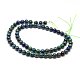 Natural Chrysocolla and Lapis Lazuli Beads Strands G-M279-08-4mm-2