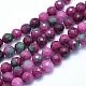 Rubí sintético en hilos de perlas de zoisita G-G765-32-1