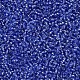 11/0 グレードの丸い透明ガラス シード ビーズ  銀並ぶ丸い穴  コーンフラワーブルー  2x1.5mm  穴：0.3mm  約3300個/50g X-SEED-Q007-F43-2