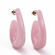 C-shape Resin Stud Earrings Set EJEW-D277-01G-01-2
