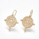Brass Earring Hooks KK-S350-352-1