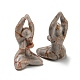 Figurines de déesse du yoga de guérison sculptées en pierre de netstone naturelle DJEW-D012-06C-2