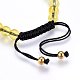 Bracelets de perles tressées manuels avec cordon de nylon réglable BJEW-H582-02M-5