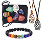 7 kit de joyería de piedras de cristal curativas de chakra. PW-WG48340-01-1
