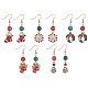 Boucles d'oreilles pendantes en alliage d'émail sur le thème de Noël avec perles de résine EJEW-JE05309-1