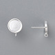 Accessoires de puces d'oreilles en 201 acier inoxydable STAS-H410-08S-A-4