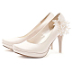 Decorazioni per scarpe da sposa con fiori in rilievo di perle finte in plastica abs FIND-WH0126-71G-4
