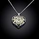 Zinc Alloy Hollow Heart Noctilucent Necklaces NJEW-BB03093-A-2