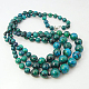 Colliers de perles graduées turquoise jaune naturelle NJEW-G031-8-1