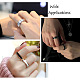 Yilisi 6pcs 6 tamaños de anillos de dedo acanalados de acero inoxidable STAS-YS0001-21-7