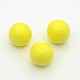 No Hole Spray Painted Brass Round Ball Chime Beads KKB-J003-17-1