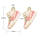 30 pièces 3 couleurs alliage émail chaussures pendentifs PALLOY-CJ0002-05-2