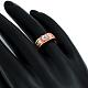 Real Rose Gold Plated Brass Cubic Zirconia Wide Band Rings For Men RJEW-BB06423-10RG-6